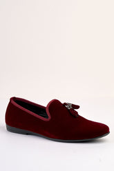 Volterra Velvet Tassel Wine Loafer